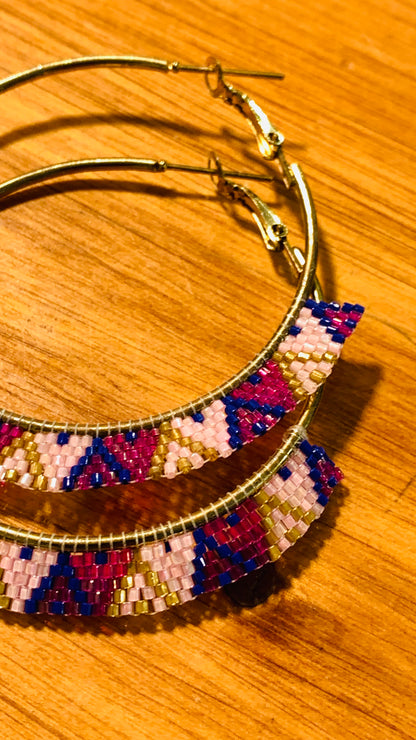 BOHEMIAN HANDCRAFTED HOOP EARRINGS #EAR159