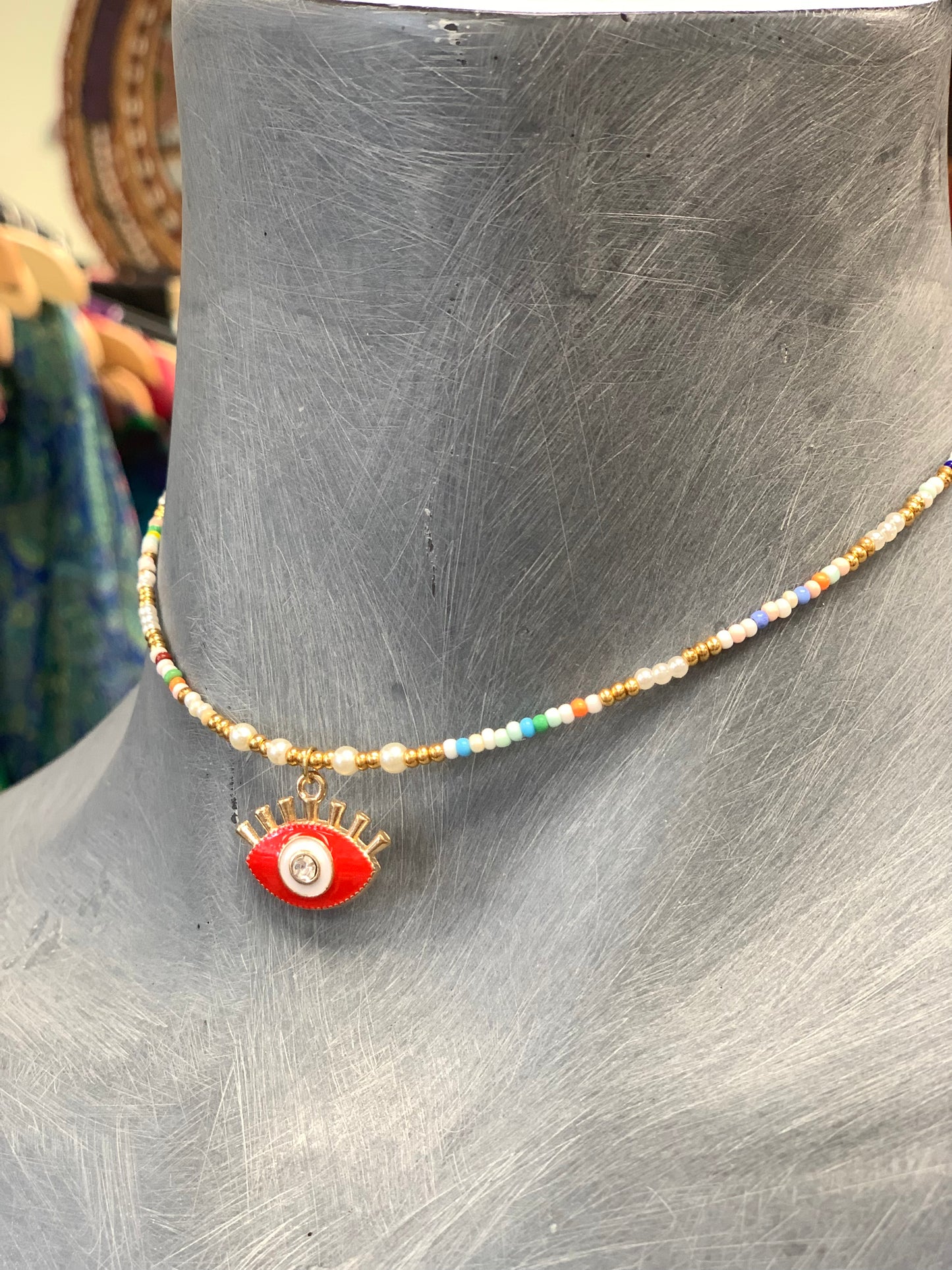 BOHEMIAN STYLE HANDCRAFTED BEADS NECKLACE #NECK33