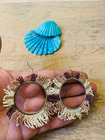 BOHEMIAN HANDCRAFTED ROUND EARRINGS #EAR111