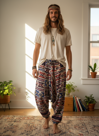 HANDCRAFTED WARM DROP CROTCH PANTS #WOOL2121