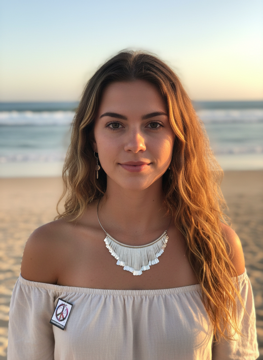 BOHEMIAN STYLE HANDCRAFTED SPIKES NECKLACE #NECK25