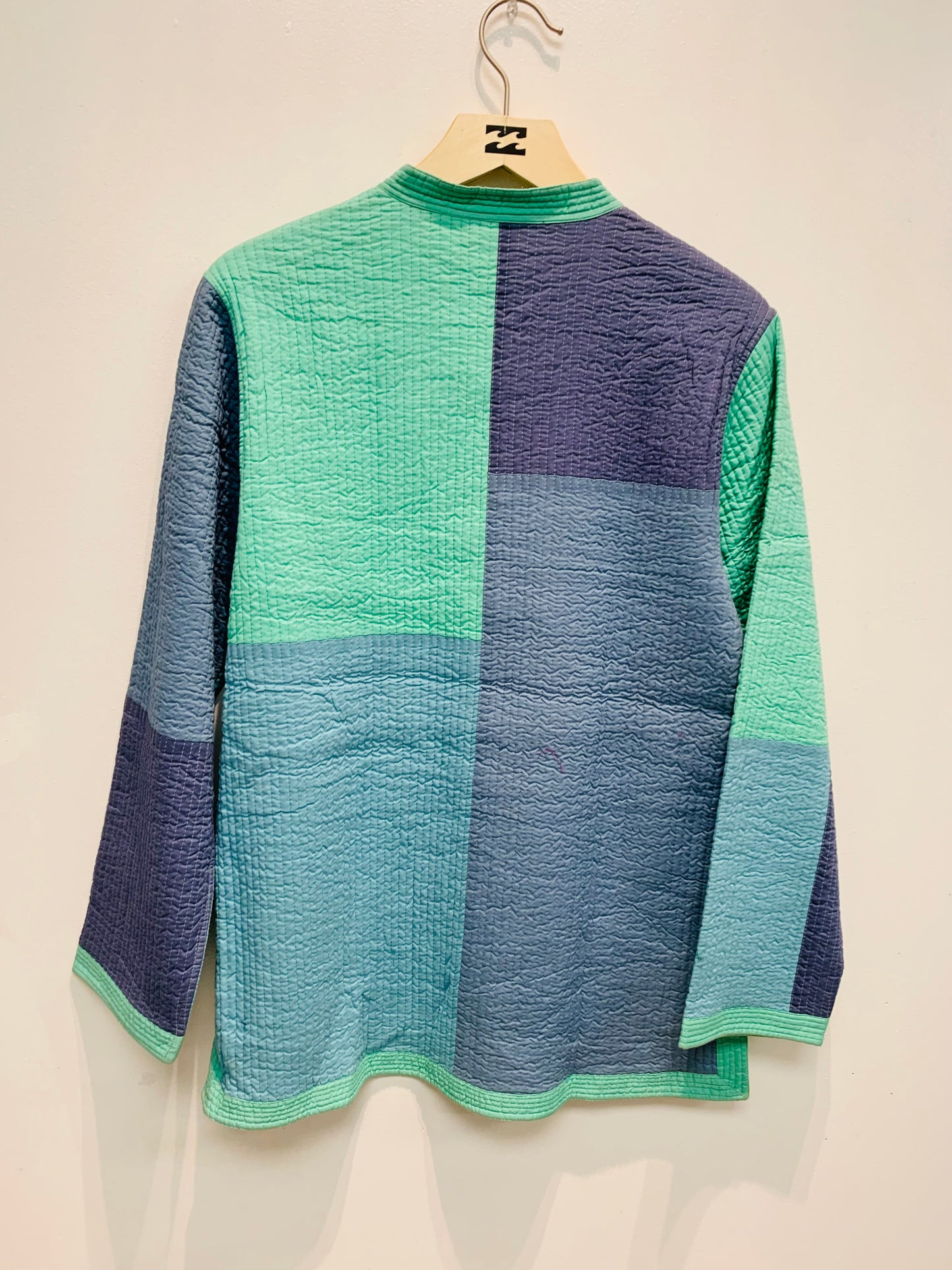 Handcrafted Reversible waist length Quilting Kantha Coat # QUIL025