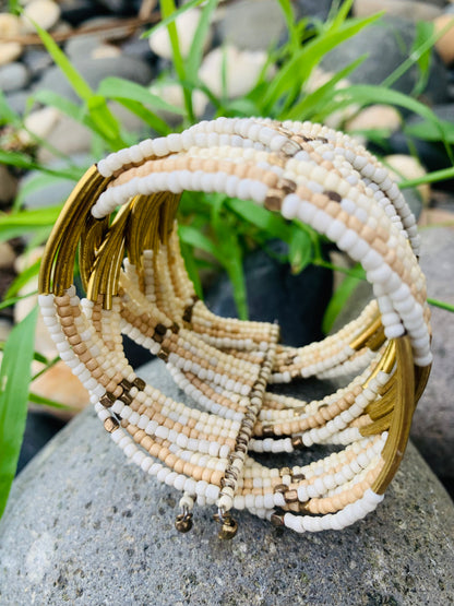 HIPPIE HANDCRAFTED HAND CUFF BEADS BANGLE  #CUFF2288