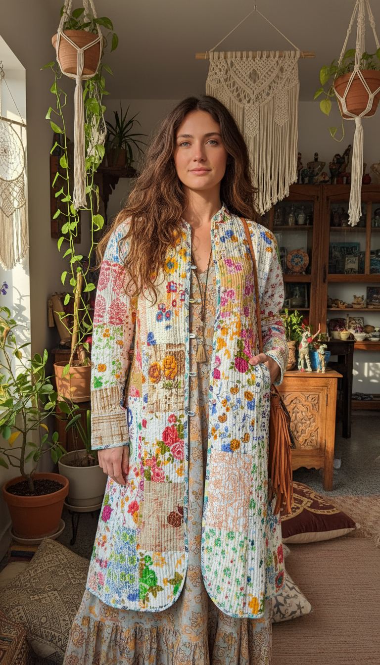 Bohemian style handcrafted Kantha / Quilting Jackets #QUIL034