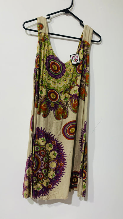 Bohemian style handcrafted Midi dress #46261