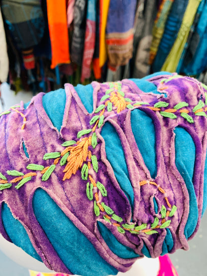 Bohemian handcrafted Embroidered Unisex Headband # HB2202