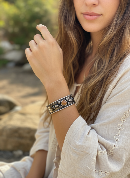 BOHEMIAN STYLE HANDCRAFTED HAND CUFF BANGLE  # CUFF1223