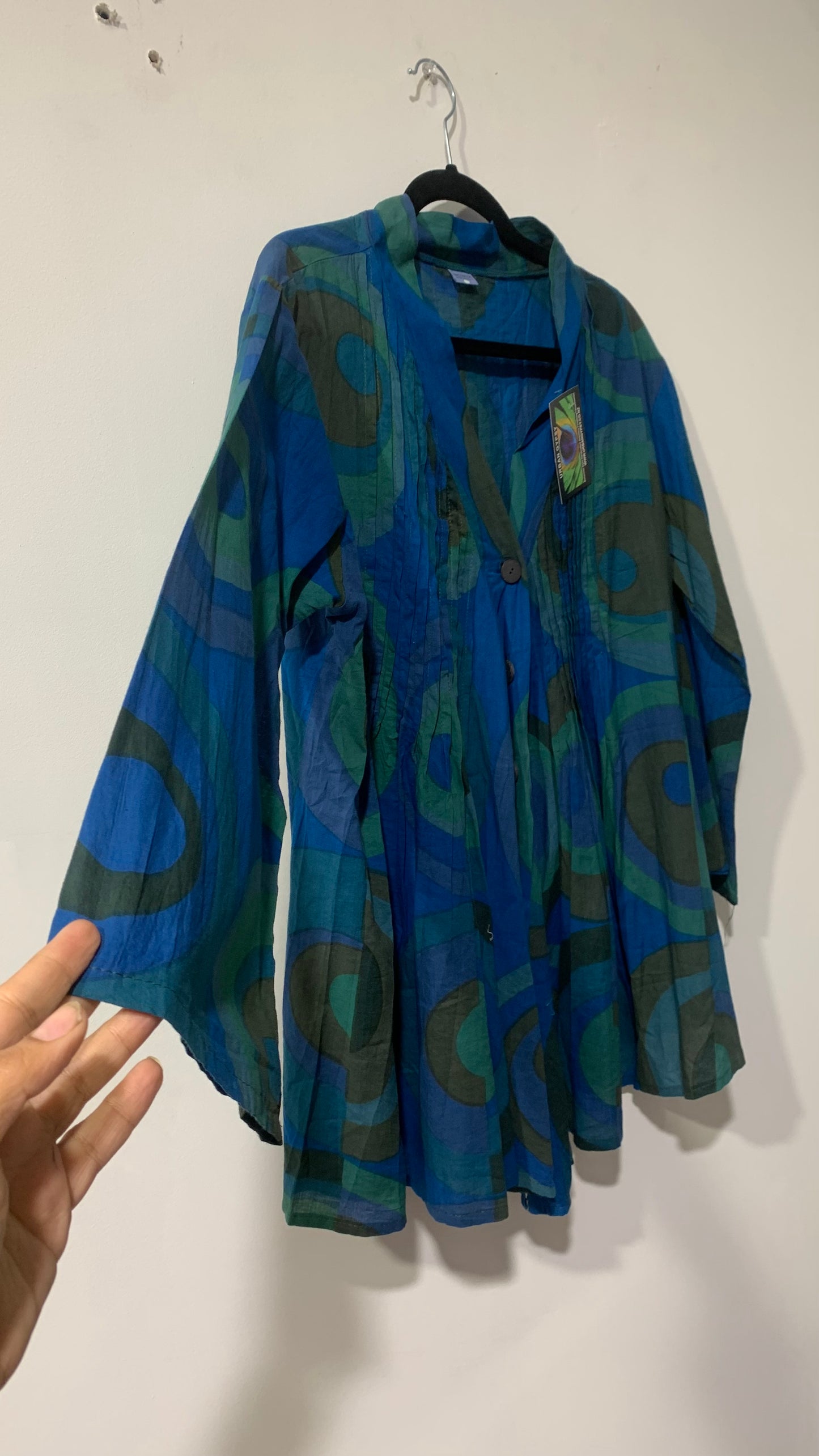 Bohemian style handcrafted cotton Shirt Top #04340