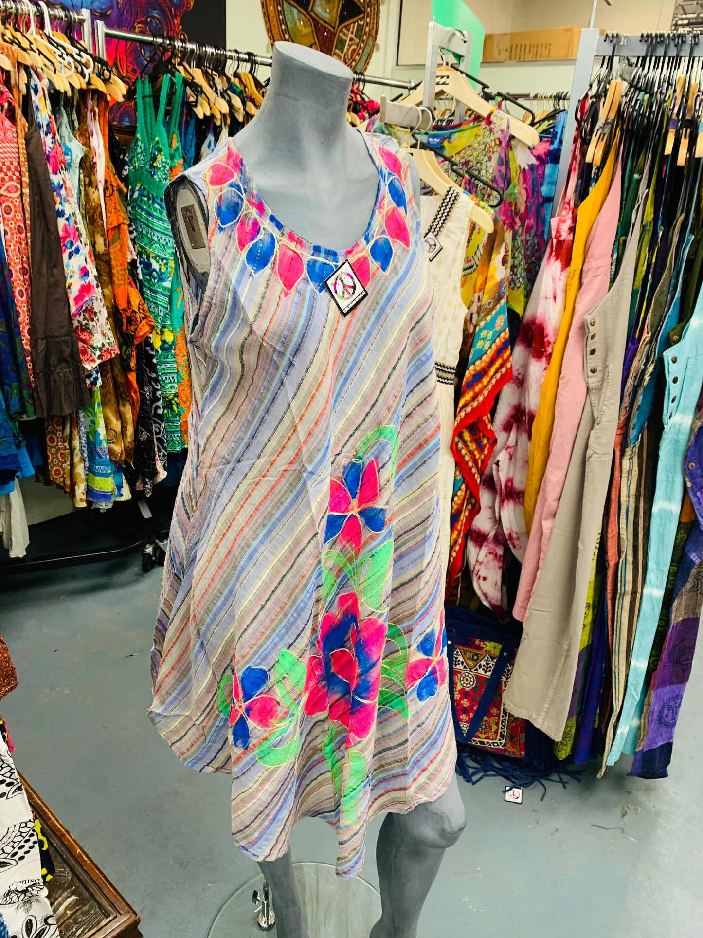 Bohemian style handcrafted Flowy dress #DRE327