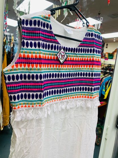 Bohemian handcrafted dress # DRE319