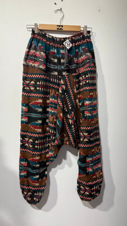 HANDCRAFTED  WARM  DROP CROTCH PANTS #665562
