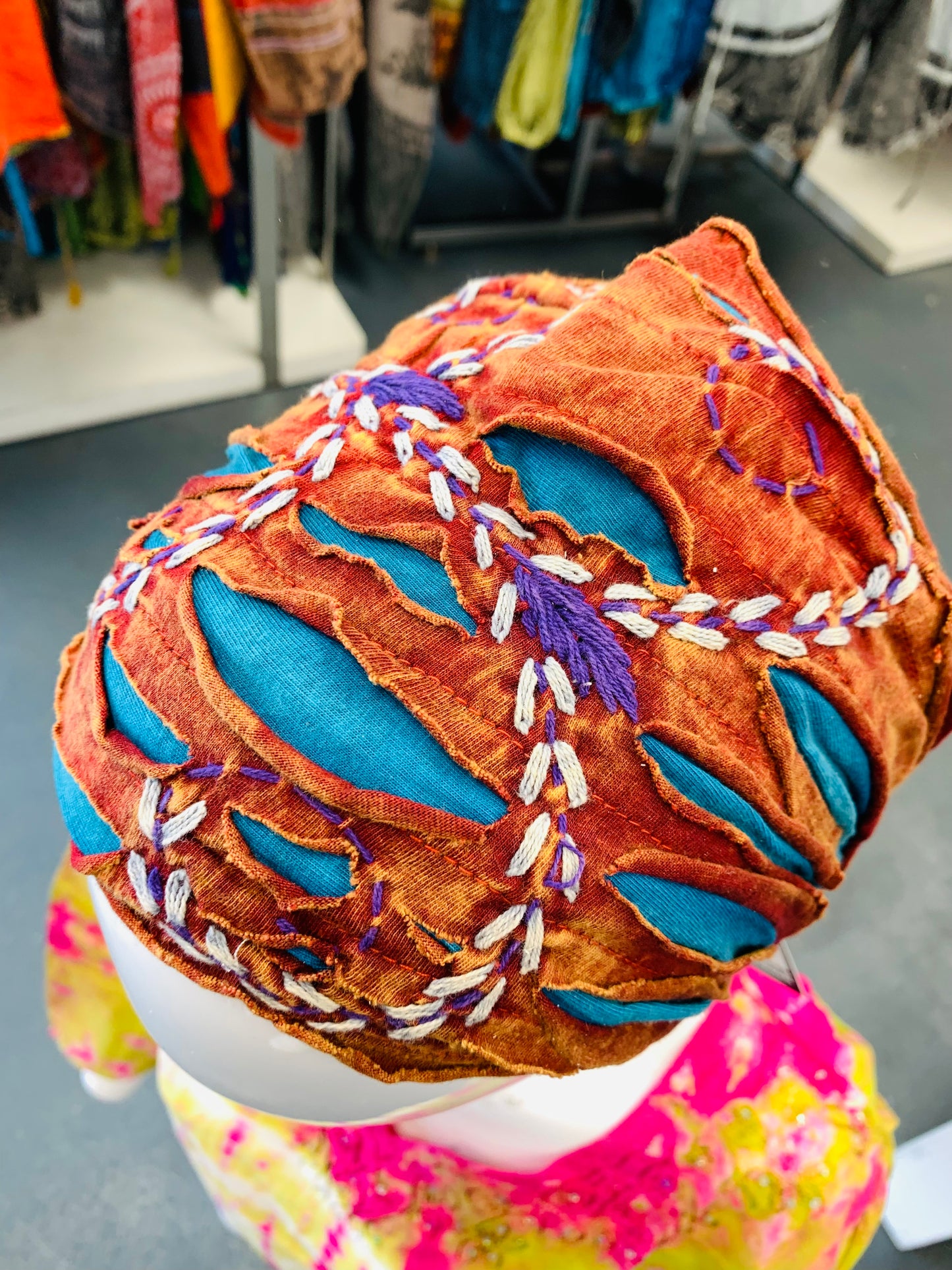 Bohemian handcrafted Embroidered Unisex Headband # HB2202