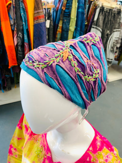 Bohemian handcrafted Embroidered Unisex Headband # HB2202