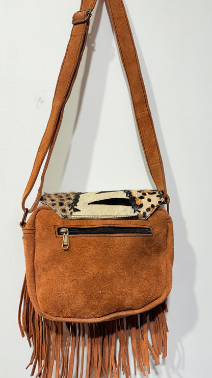 BOHO HANDCRAFTED GENUINE SUEDE LEATHER BAG #205580