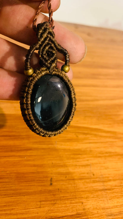 Bohemian style handcrafted Macrame necklace # 5