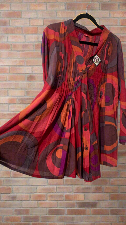 Bohemian style handcrafted cotton Shirt Top #04340