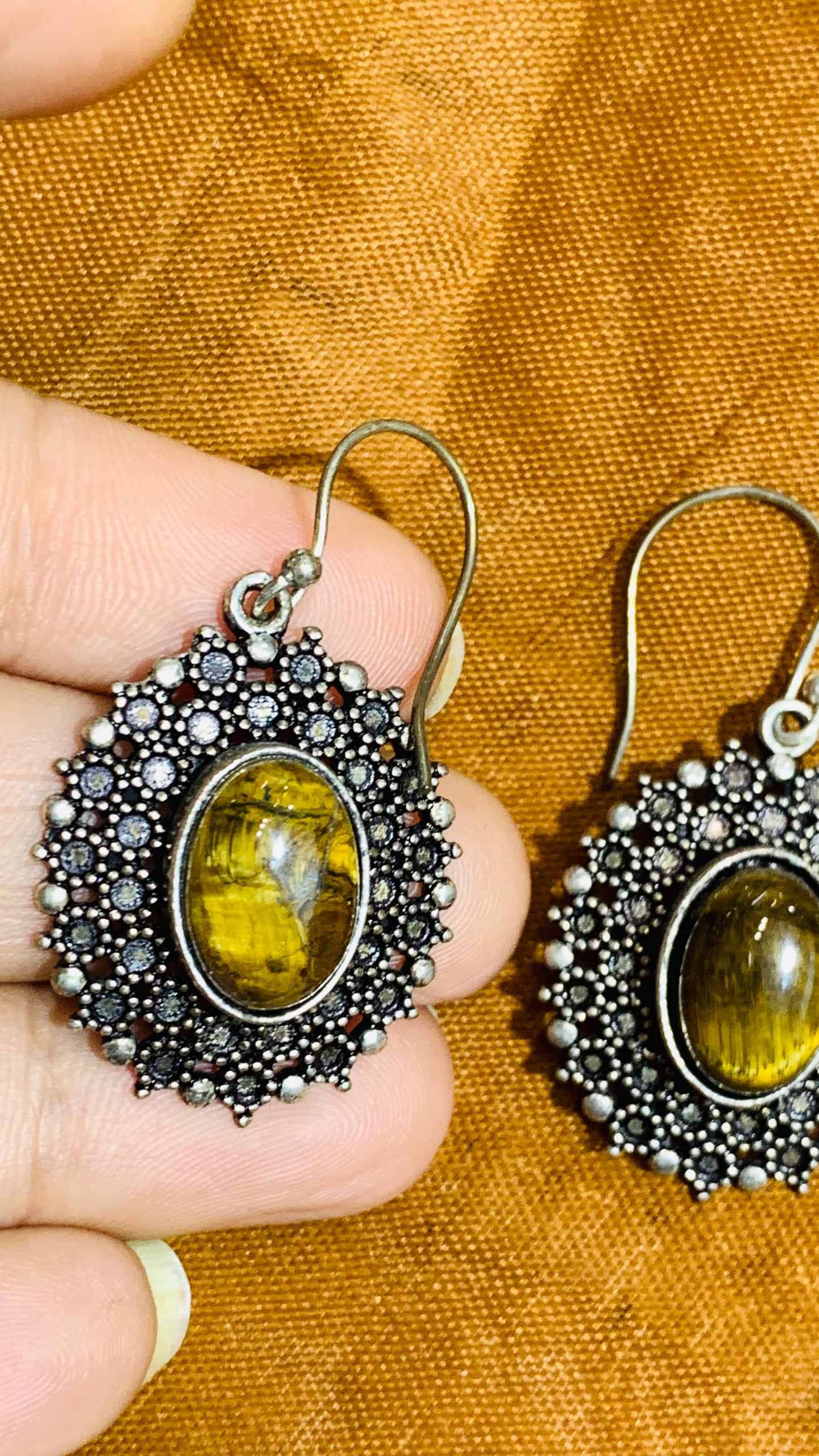 BOHEMIAN HANDCRAFTED  NATURAL STONE EARRINGS #EAR165