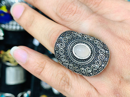 Handcrafted Natural stones ring # RIN2134