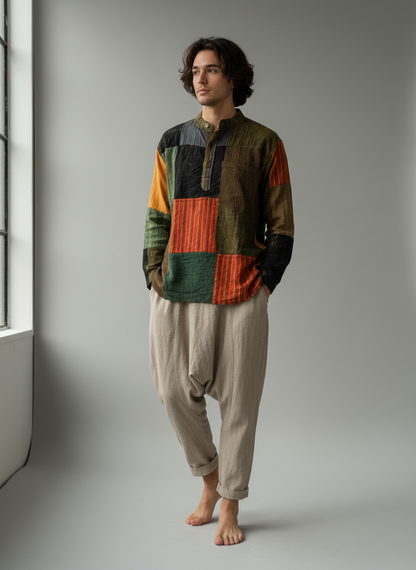 Bohemian handcrafted cotton Kurta # KURT617