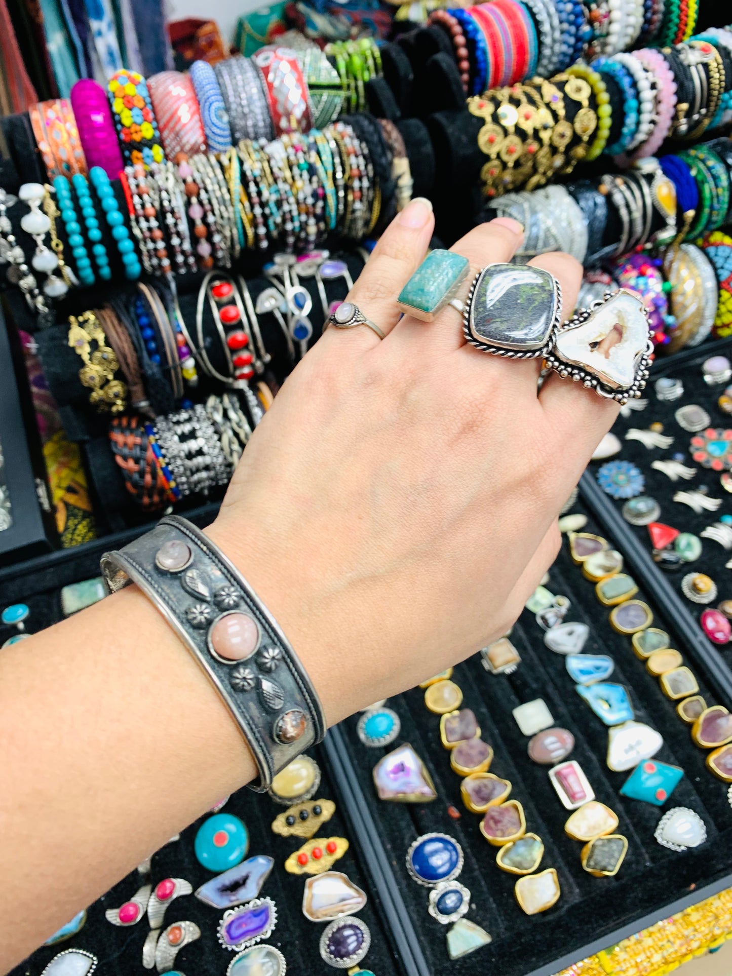 BOHEMIAN STYLE HANDCRAFTED HAND CUFF BANGLE  # CUFF1201