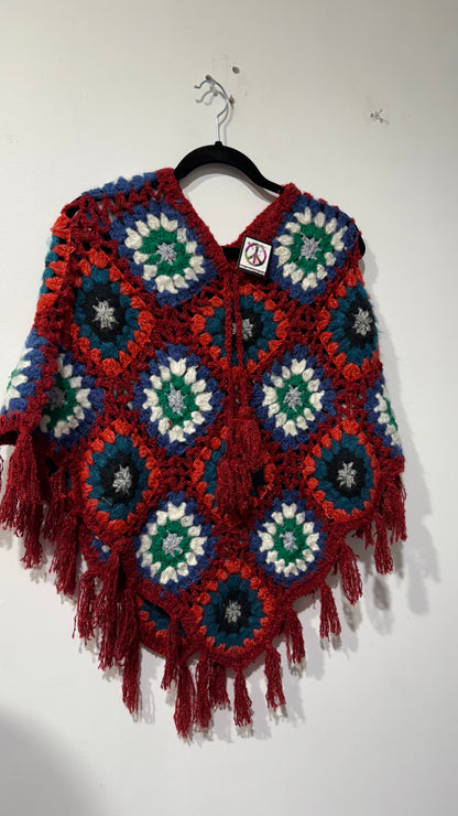 Handcrafted Crochet poncho #36