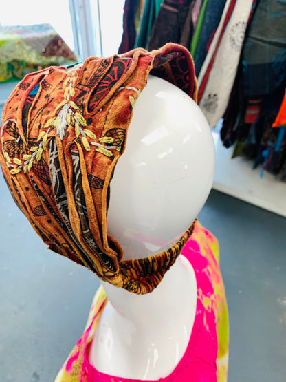 Bohemian handcrafted Embroidered Unisex Headband # HB2202