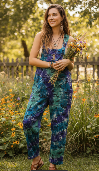 Bohemian Handcrafted Jumpsuits / Overalls/ Dangries #JUM0339