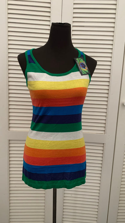 Bohemian style handcrafted Happy tank Top #0499