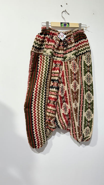 HANDCRAFTED WARM DROP CROTCH PANTS #WOOL29