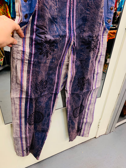 Bohemian Handcrafted Stone wash cotton Overalls/ Dungaree # JUM028