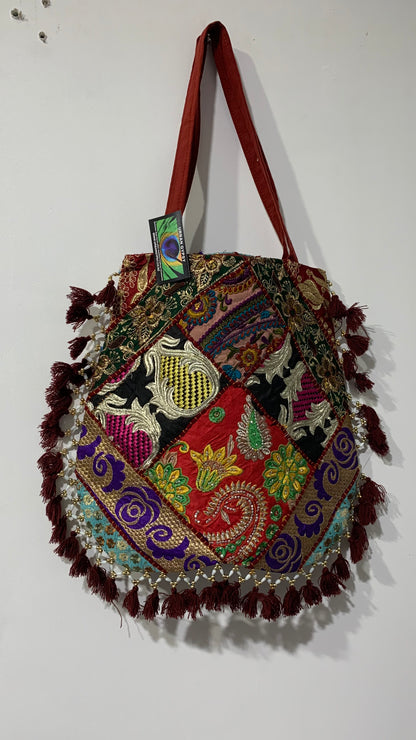 BOHEMIAN HANDCRAFTED TOTE BAG #7782