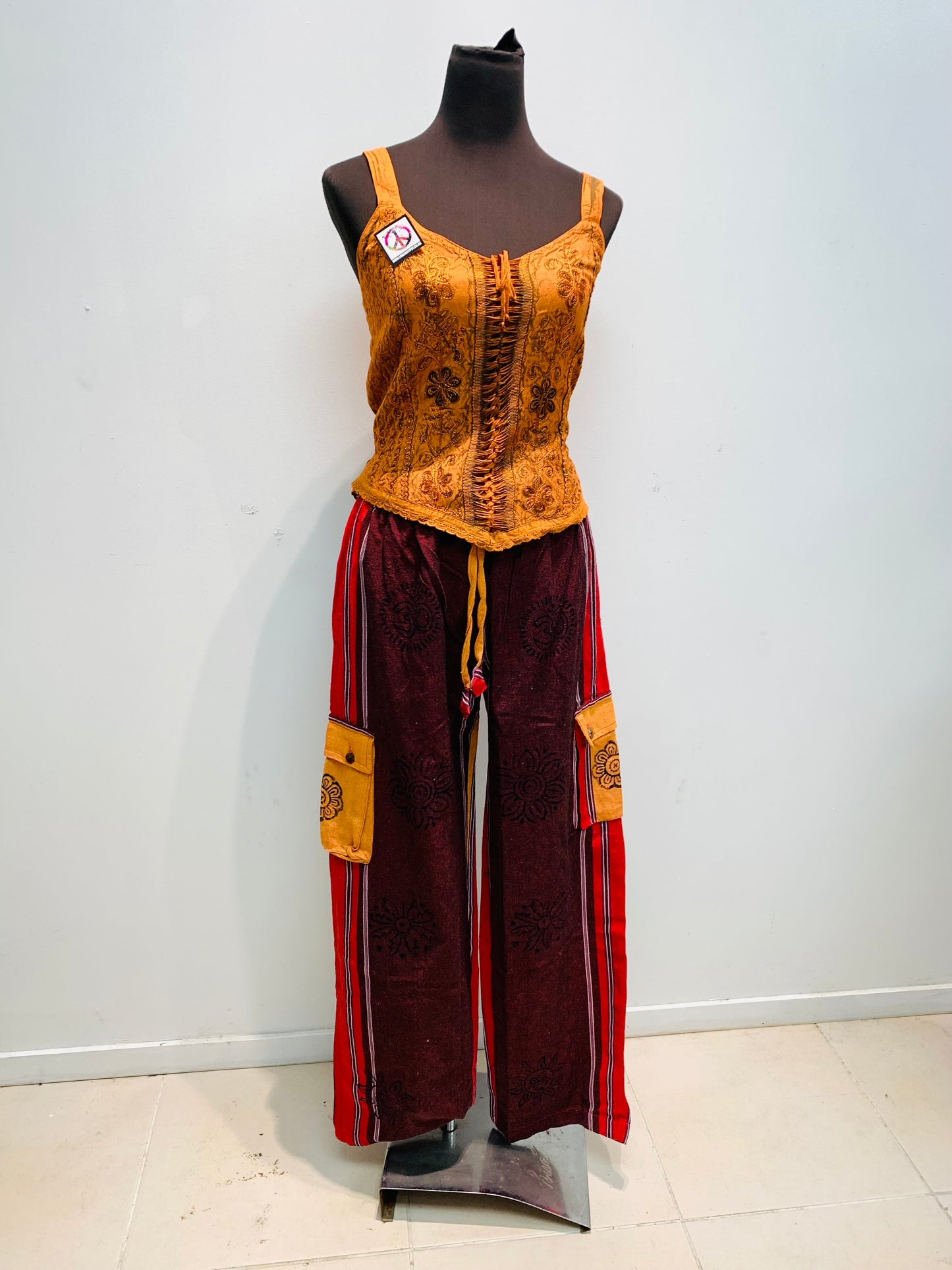 Bohemian Handcrafted Cargo Pants #STP163