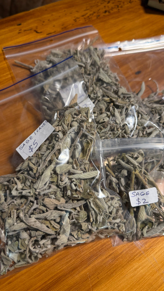 Naturally Dried Sage Leaves  #0664