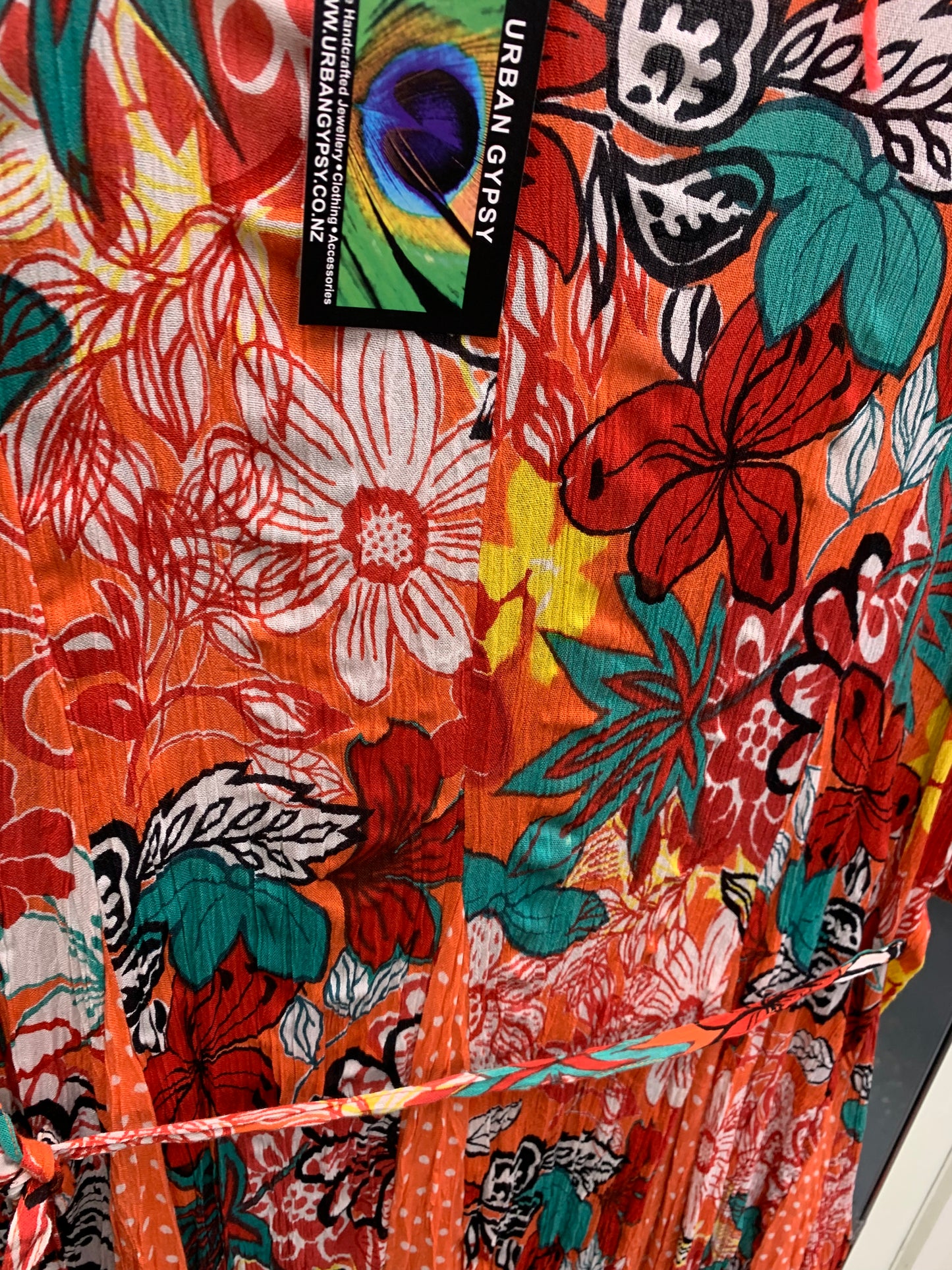 BOHEMIAN STYLE HANDCRAFTED MAXI CRINKLE DRESS #56256