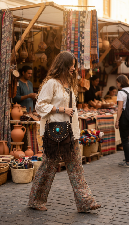 HANDCRAFTED GENUINE SUEDE LEATHER TOTE BAG  #LEA1080