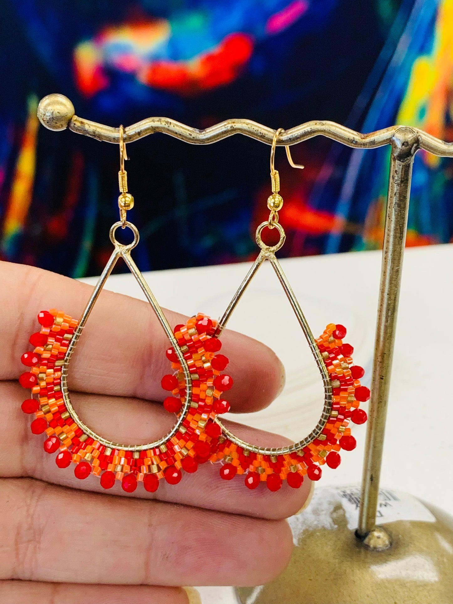 BOHEMIAN HANDCRAFTED AZTEC EARRINGS #EAR120