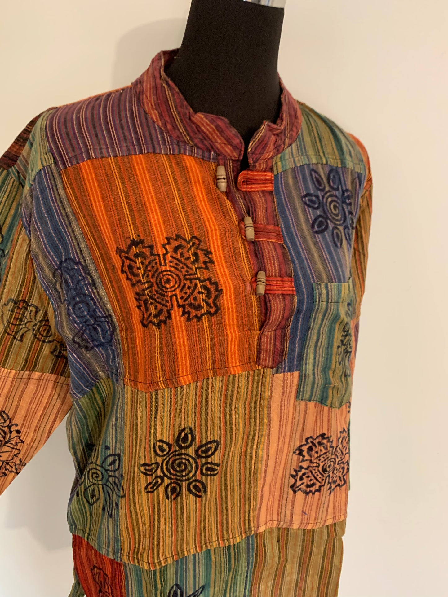 Bohemian handcrafted cotton patchwork Kurta # KURT618