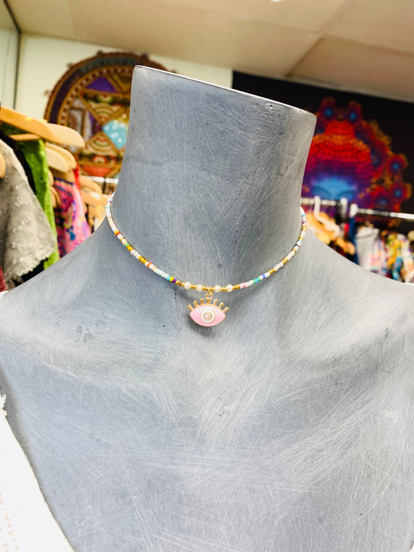 BOHEMIAN STYLE HANDCRAFTED BEADS NECKLACE #NECK33