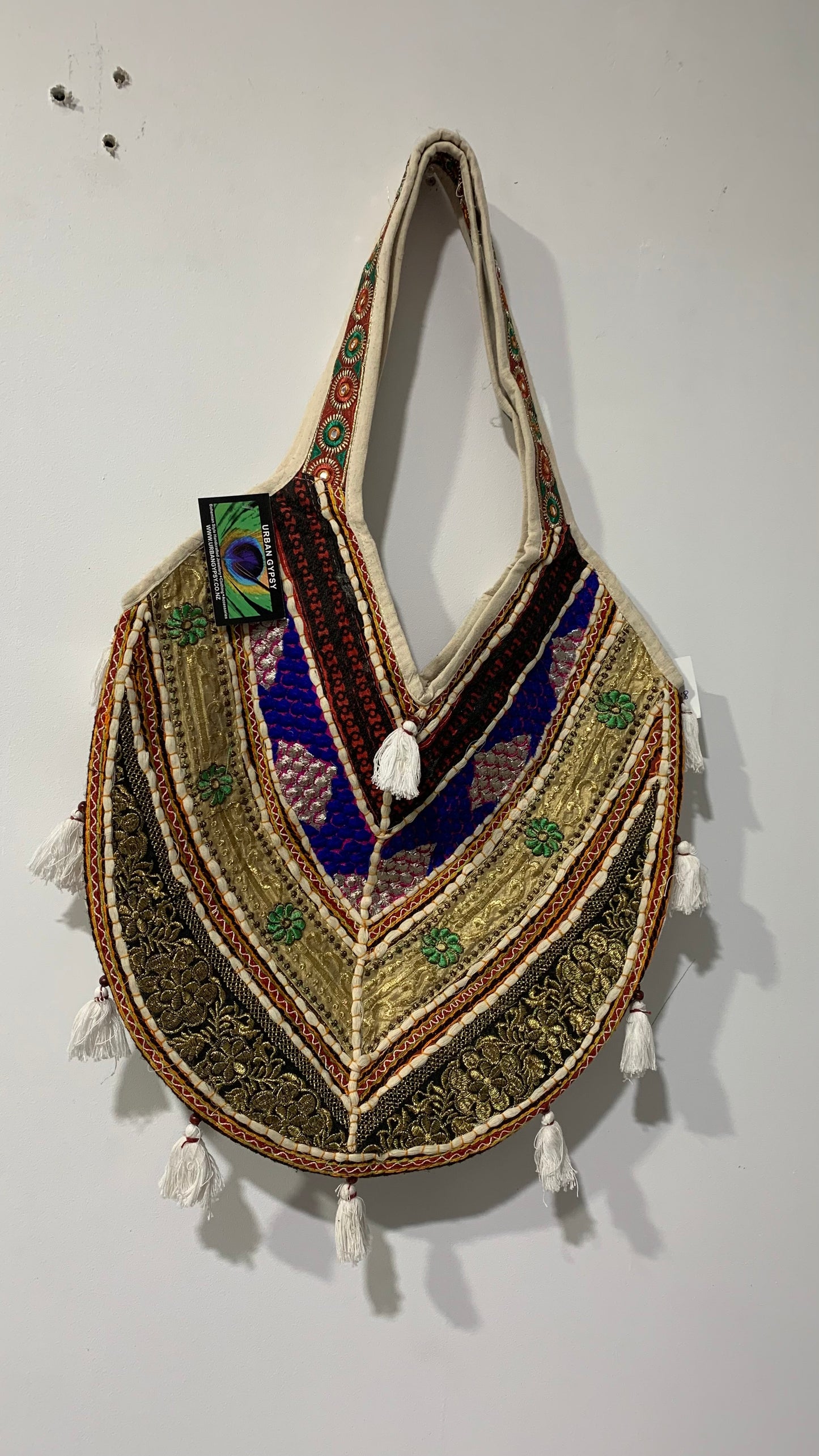 BOHEMIAN HANDCRAFTED TOTE BAG #7783