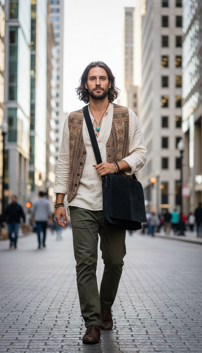 BOHEMIAN STYLE HANDCRAFTED GENUINE LEATHER TABLET/ LAPTOP BAGS #2112526