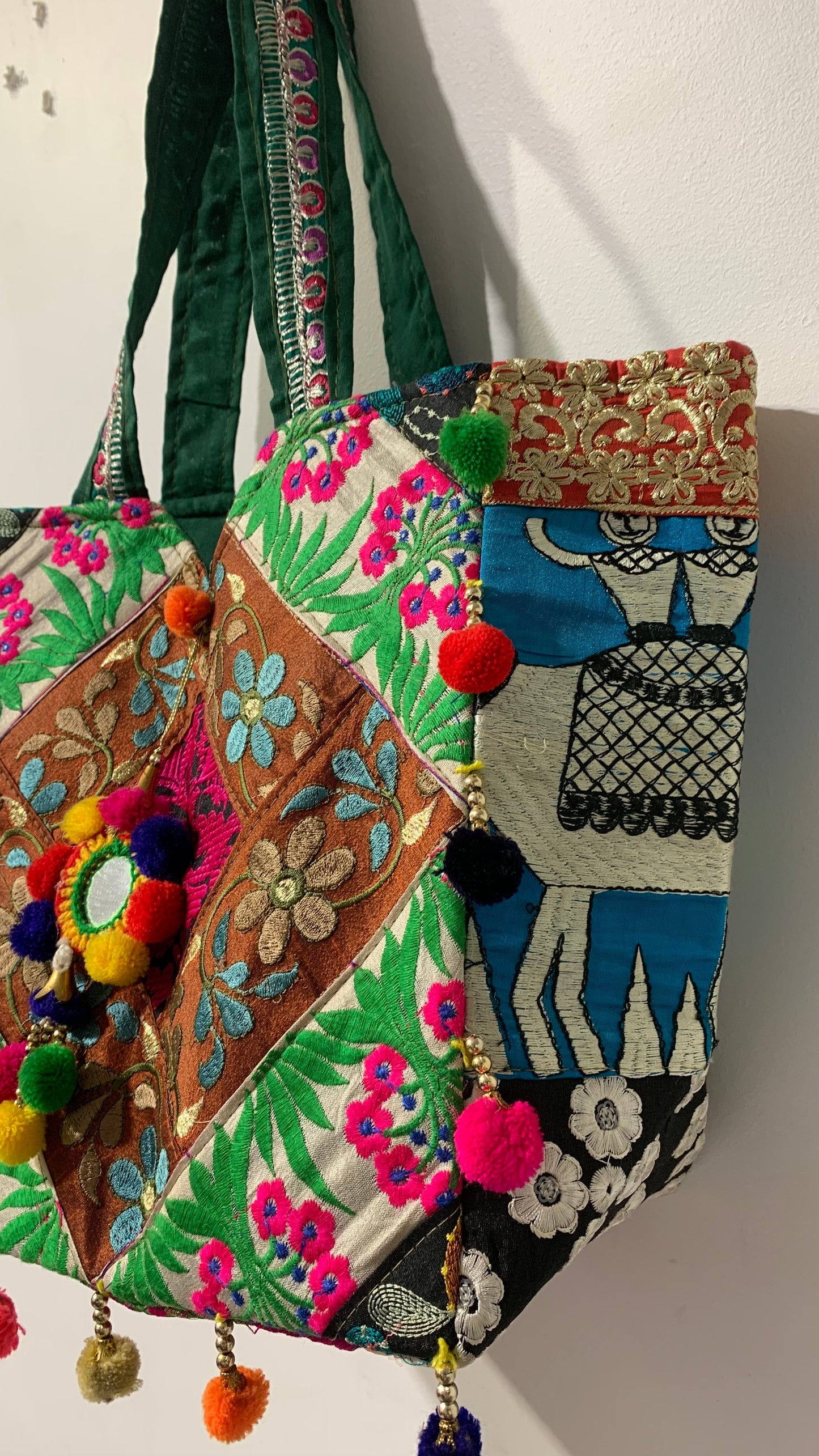 BOHEMIAN STYLE HANDCRAFTED ETHNIC TOTE BAGS # 10133