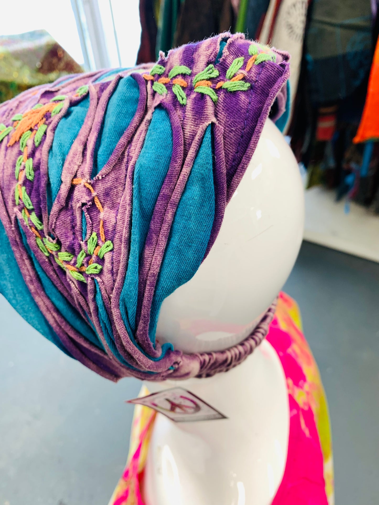 Bohemian handcrafted Embroidered Unisex Headband # HB2202