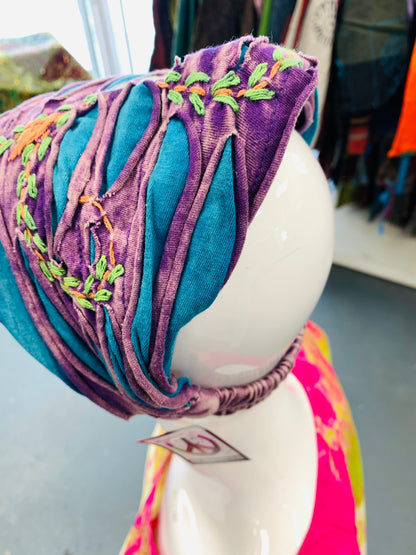 Bohemian handcrafted Embroidered Unisex Headband # HB2202