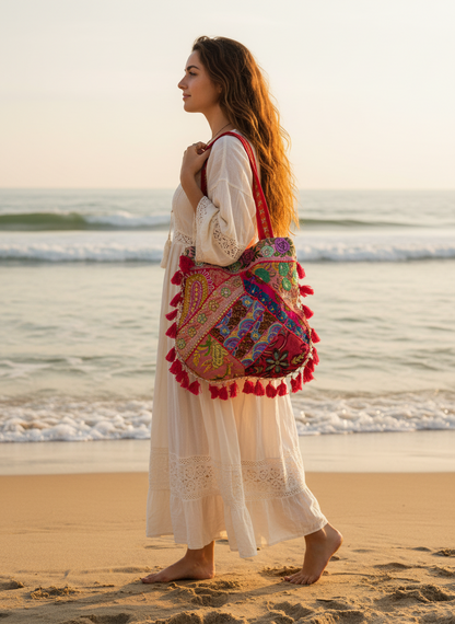 BOHO HANDCRAFTED ETHNIC TOTE BAGS # 70063