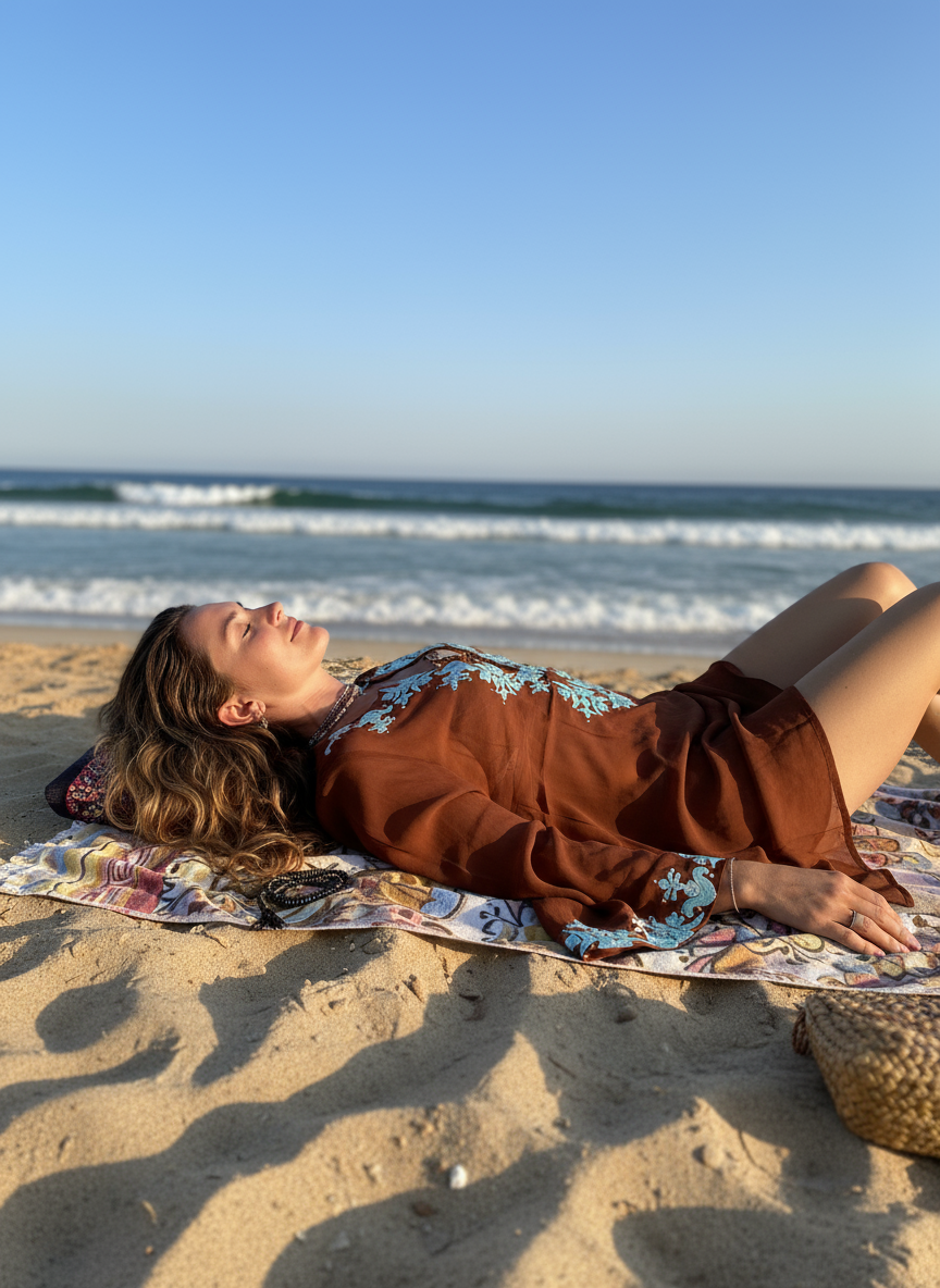 Bohemian style handcrafted Georgette Top #0120