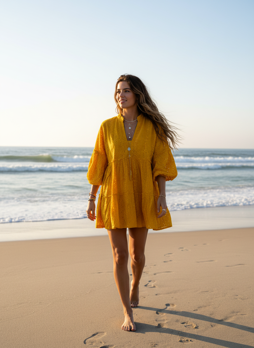 Bohemian style handcrafted Cotton Top #0188