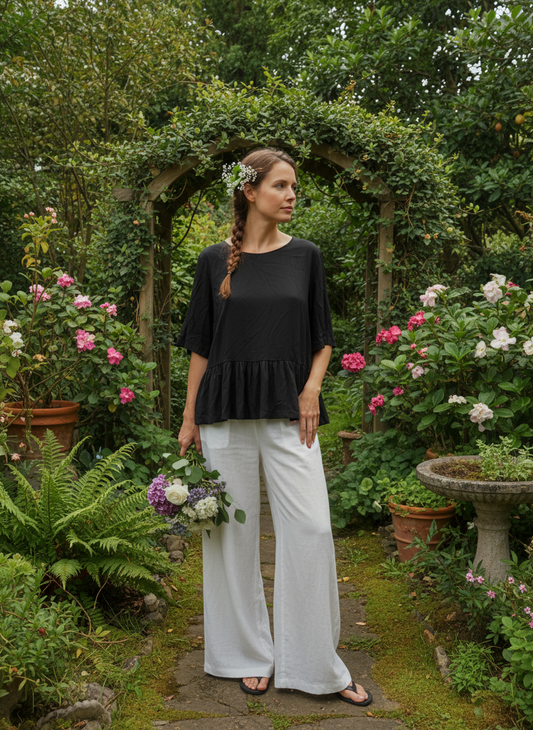 Bohemian style handcrafted Georgette Top #003107