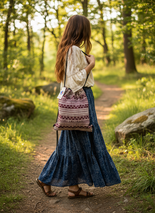 BOHEMIAN STYLE HANDCRAFTED SLING BAG #8883