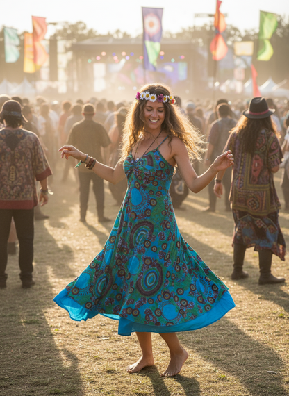 HANDCRAFTED COTTON TRANCE DRESS #57533