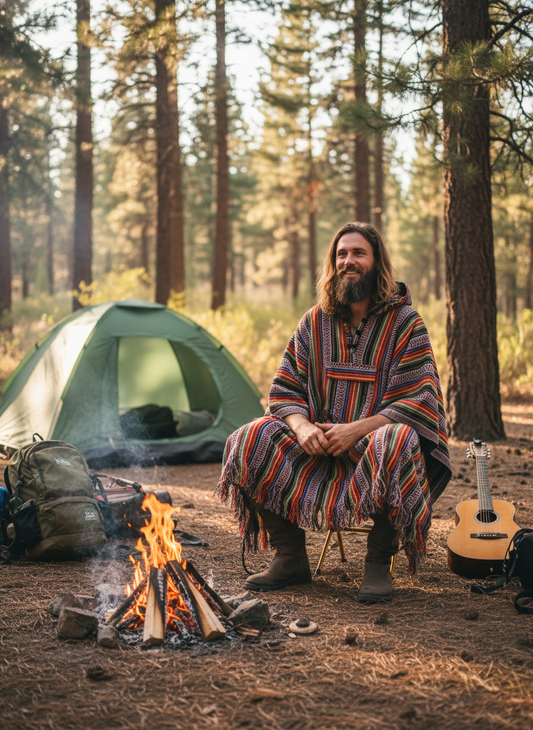 Boho handcrafted Hoodie UNISEX Gheri/ Dari poncho #665523